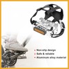 Partuto Pair Bicycle Pedals with Toe Clip Foot Strap Reflective