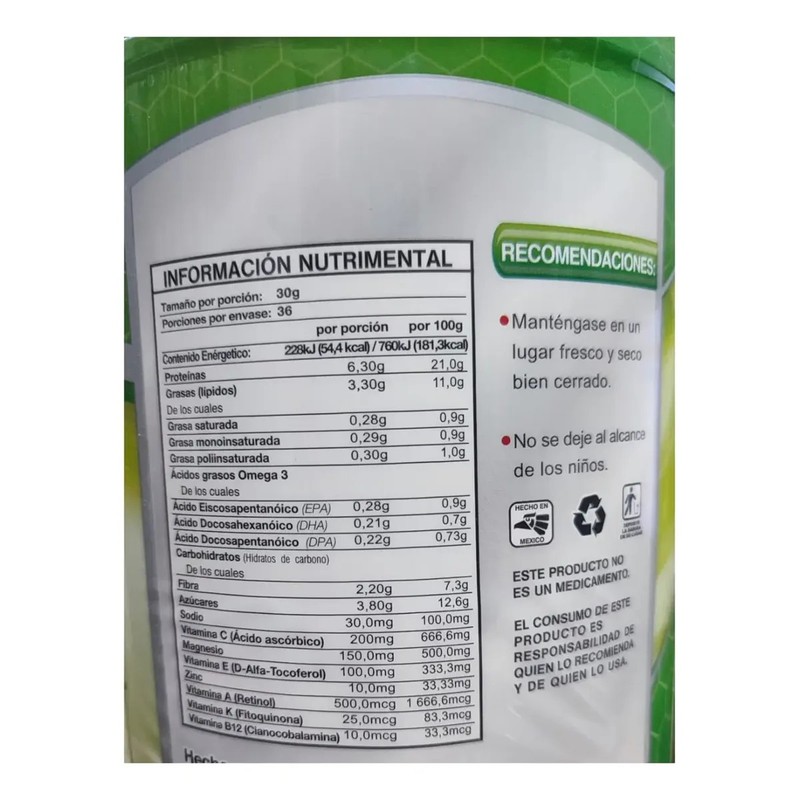 Clorofila Mix Bebida Con Chía Espirulina Omega Magnesio 1.1k