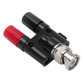 KUOQIY BNC Male Plug to 2 x 4mm Dual Banana Female Jack Socket Binding Post Audio Adapter Connector, RF Coaxial Splitter Double Connector Jack Adaptor for Oscilloscope