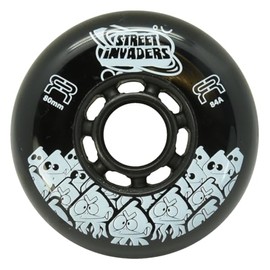 FR Street Invader II Inline Skate Wheel - Black (Single Wheel) (72mm)