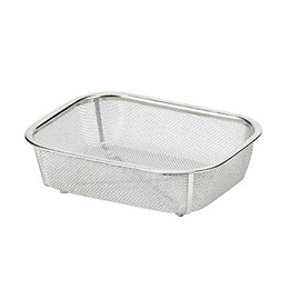 Pearl Metal Square Colander, 8.3 x 6.7 inches (210 x 170 mm), Stainless Steel, At Aqua HB-4093