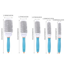 AWAOVV 5 Sizes round hair brush barrel brush blowdry hair brushes, Professional High Temperature Hair Styling Tool, Roller Comb for Creating Diverse Hair Styles