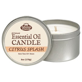 Fabulous Frannie Citrus Lover's All-Natural Soy Candles Cotton Wick High Pure Essential Oil Scent 40 Hours Burn Time Gift for Women & Men 6 Ounce (Pack of 1)