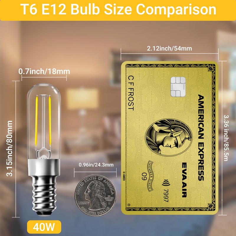 dalattin T6 LED Light Bulbs, 40W Equivalent Dimmable 2700K Soft