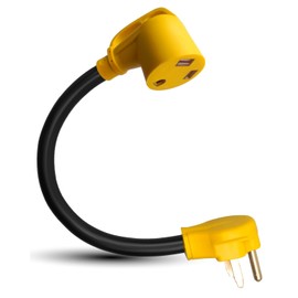 TIKSCIENCE RV Power Adapter Cord 6-50R to TT-30R Adapter Applicable to Heavy Duty Dryer Plug Adapter Generator EV Charger Cord Power Adapter, 50Amp to 30Amp Adapter