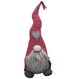 Admired By Nature, Nordic Nisse Gnome, ABN5D002R-RD 17 inches, Christmas Plush, Plush Tomte Gnome Swedish, Scandinavian Style Décor, Red Hat Doll Décor, Red