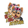 (2 Pack) Small Dog Big Attitude Yorkie Yorkshire Magnets - Funny Cute Yorkie Magnets - 5 Inches On Longest Side - Premium Magnet - for Cars, Refrigerators, Toolboxes - Made in USA - MAG2149