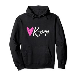 Love Heart K-pop and K Pop Korean Boy or Girl Band Lovers Pullover Hoodie
