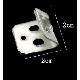 ying 12pcs Upholstery Spring Clip Zig Zag Design 4 Holes Extended Half Set Rubber for Chair/Seat/Sofa (Silver)