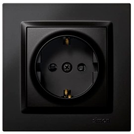 Schuko Plug Black Simon 10