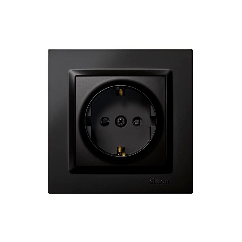 Schuko Plug Black Simon 10