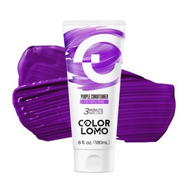 COLORLOMO Semi Permanent Hair Color - 6 oz Color Depositing Conditioner with Shea Butter & Almond Oil- Color Conditioner Depositing Hair Mask - Vegan, Paraben, Ammonia & Sulfate Free (Purple)