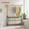 Tajsoon Laundry Sorter with Hanging Bar, 5 Bag Laundry Sorter