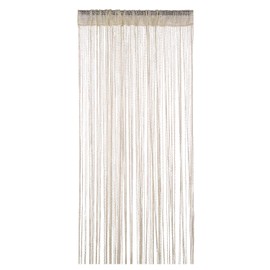 WedDecor Beige String Curtains Glitter Fringe Panel Fly Screen Room Divider Tassel Curtain for Doors, Doorway, Windows, Home Décor, Event Decoration, (90cm x 200cm)