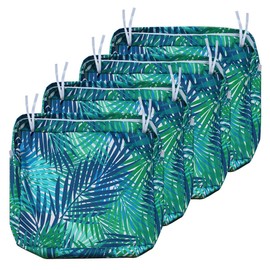 NettyPro Outdoor Cushion Cover Waterproof Patio Chair Seat Cushion Slip Cover 4 Pack, 20 x 18 x 4 Inch