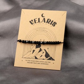 MAOFAED Velaris Morse Code Bracelet For Women Men The Night Court Gift City Of Starlight Gift To The Star Who Listen (velaris morse)