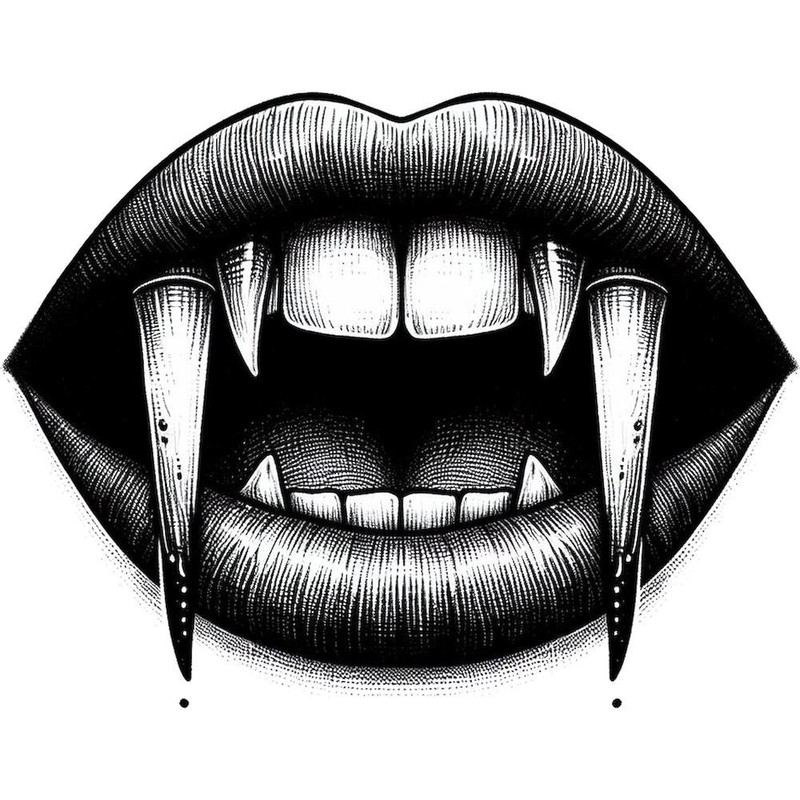 CafePress Vampire Bite Large Zipper Toiletry Pouch, 12.5" x 8.5"