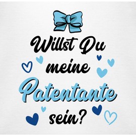 Shirtracer - Baby Bodysuit Boy Girl - Willst du meine Patentante sein Black Blue, 1 White