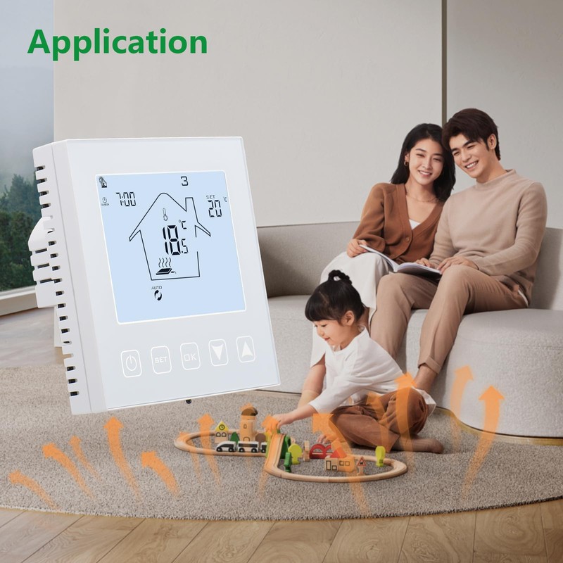 Wengart Underfloor Heating Thermostat with Touchscreen for Water Underfloor Heating