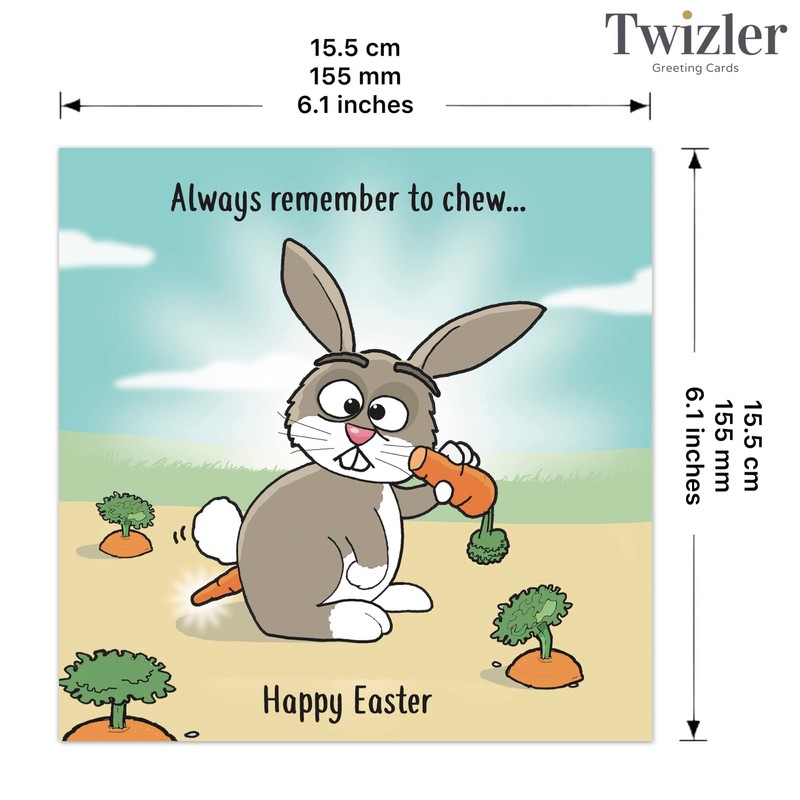 Twizler Funny Easter Card with Rabbit – Funny Easter Day