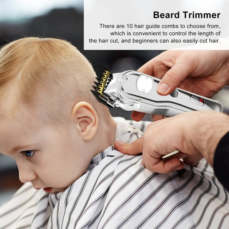 Hair Clipper Trimmer with 10 Guide Combs LED LCD Display