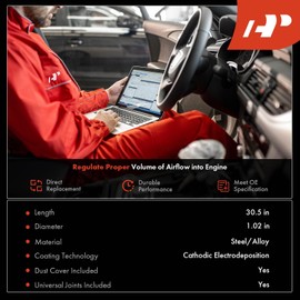 A-Premium Intermediate Steering Shaft Steering Column Shaft Compatible with Jeep Grand Cherokee 2000 2001 2002 2003 2004