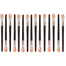 15 Pcs Long eyeshadow applicators Sponge eye shadow brush Set - Reusable Professional Makeup eye shadow applicator sticks Brushes for Precision Application, Double-Sided with Comfortable Handle