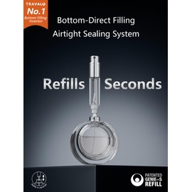 TO TRAVALO NEW CLASSIC Refillable Perfume Atomizer, Bottom Filling Fragrances Perfume Bottle, Mini Cologne Dispenser, Travel sized (GOLD)