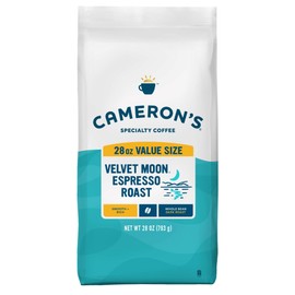 Cameron's Coffee Roasted Whole Bean Coffee, Velvet Moon Espresso Roast, 28 Ounce