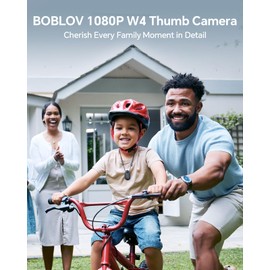BOBLOV W4 1080P Body Camera, Wearable 128GB Body Cam with 360°Rotate Clip & Magnetic Clip, 120 Minutes for Recording, Mini Camera Easy to Use for Lecture, Traveling, Pet Walking (128GB 1080P)