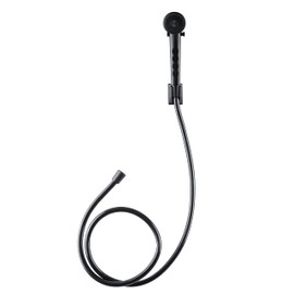 Dura Faucet DF-SA130-MB Economical Shower Head Hose Kit - Handheld Replacement RV Shower Head Wand - Universal Water Saving Shower Head with Flow Control Trickle Switch (Matte Black)