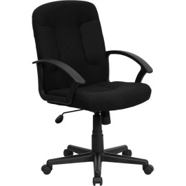 Flash Furniture Black Fabric Office Chair, Black - GO-ST-6-BK-GG