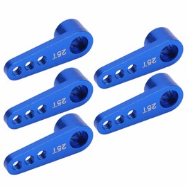 5Pcs 25T Servo Horns Aluminium Alloy Steering Servo Arms Blue for 02073 996R MG946R E9001