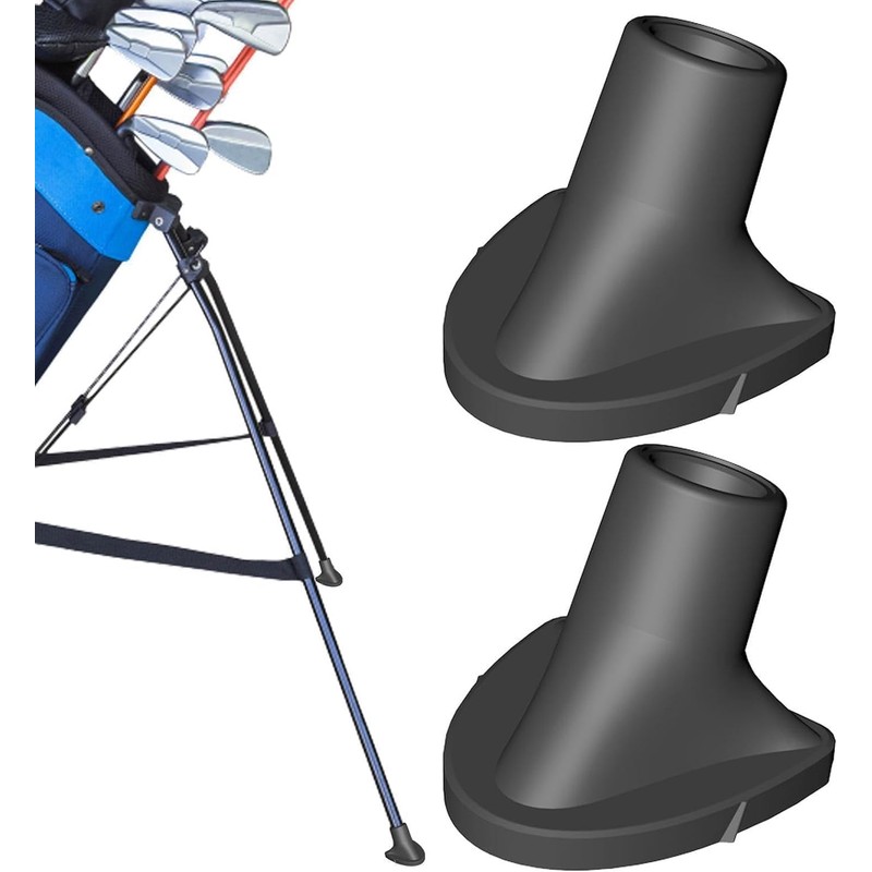 Weicoca 2Pcs Black Golf Bag Stand Foot Replacements - Non-Slip