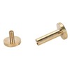 50 Set Binding Rivet Round Flat Head Brass Slot Screw