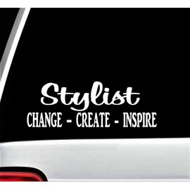 A1034 Stylist Hair Stylist Hair Dresser Salon Scissors Decal Sticker for Car Truck SUV Van Laptop Mirror