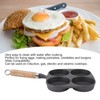 4 Cup Egg Frying Pan, With Wooden Handle For Breakfast