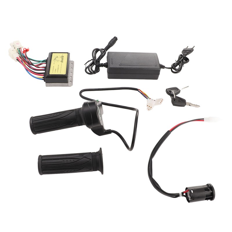 24V Brushless Motor Speed Controller Kit with Throttle Grip for