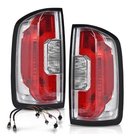 PIT66 Tail Lights w/Bulbs Compatible with GMC Canyon 2017 2018 2019 2020 2021 2022 Driver and Passenger Side Red/Clear Lens