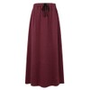 Winter Skirts for Women Long Pleated Flannel Wool Maxi Plus