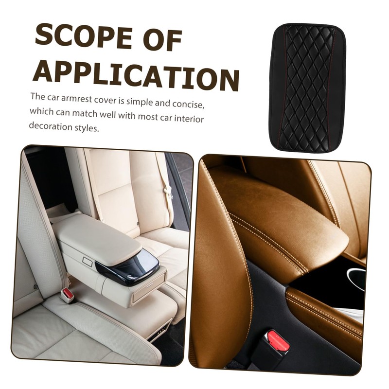 iplusmile Car Center Console Armrest Cover Pu Non- Protective Pad