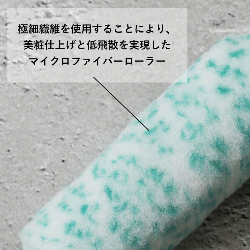Hake City Mini Small Roller Microfiber Mixed Hair Mint 3"