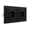 JIMEIDA Double Socket Black Smooth PC Surface with Hook, Not