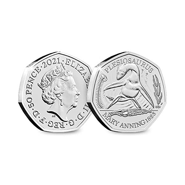 Change Checker 2021 UK Plesiosaurus CERTIFIED BU 50p