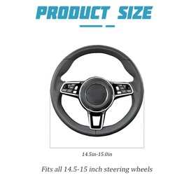 Bittwee Elastic Car Steering Wheel Cover, Anti-Slip Stretch Vehicle Protector Without Inner Ring, Breathable Grip Protection Guard, Universal Automotive Interior Accessories (Red)