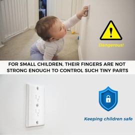 Outlet Covers Baby Proofing 2 Pack Child Proof Outlet Cover Baby Safety Electrical Wall Plate Sliding Baby Socket Covers for Nursery Daycare Home Standard & Decorator 2 Screw Closing Outlet Covers