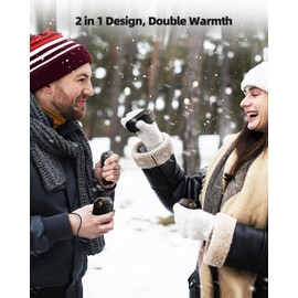 coldSky 2 Pack Hand Warmers Rechargeable, 𝗗𝘂𝗮𝗹 𝗠𝗮𝗴𝗻𝗲𝘁𝗶𝗰 Electric Hand Warmer, Double-Sided Warming Portable Heater Reusable, 12 Max Heating Time Pocket Hand Warmers Gifts Black