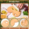 MoDooris 3Pcs Bamboo Heart Shaped Cutting Board Valentine's Day Heart