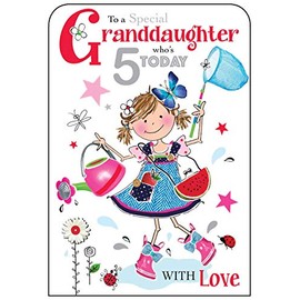 Granddaughter 5th Birthday Card