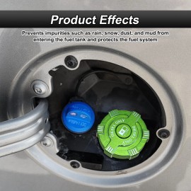 DYSO Green Diesel Fuel Cap + Blue DEF Cap For 2019-2023 Ram 1500 2500 3500 3.0L 6.7L
